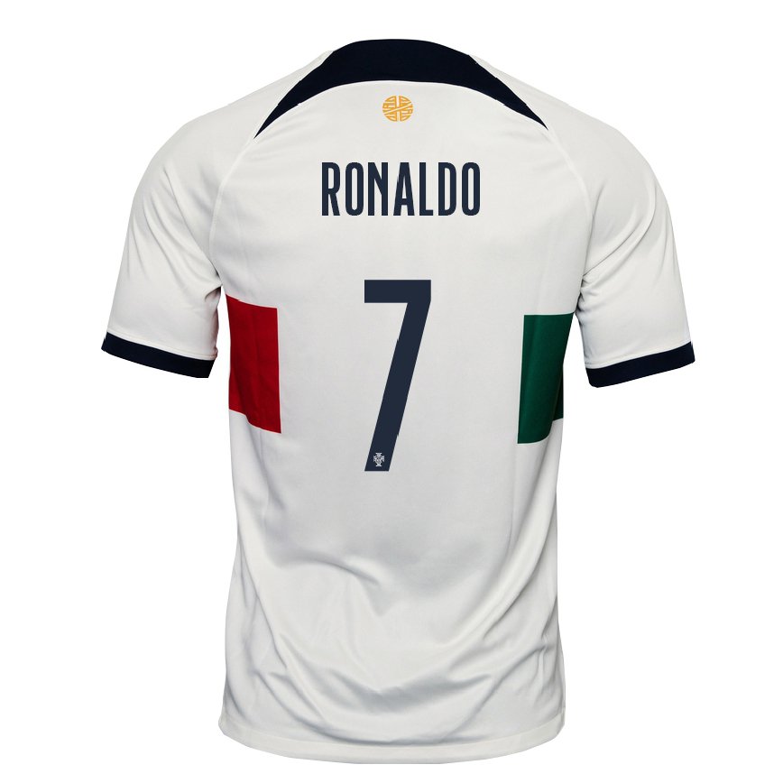 Niño Camiseta Portugal Cristiano Ronaldo #7 Blanco 2ª 22-24 Argentina